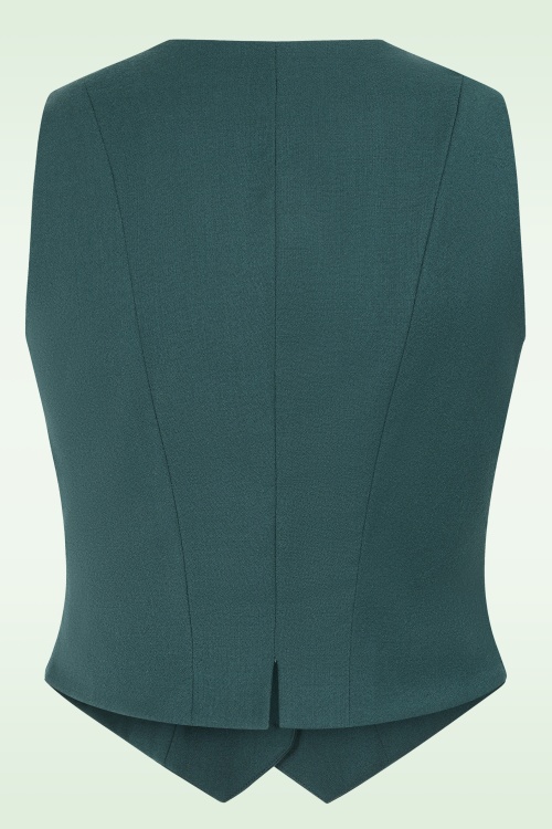 Emmy Design - The Suit Up gilet van wol in petrol 4