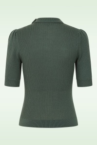 Emmy Design - The Drawer merino wol gebreide top in leisteengroen 3