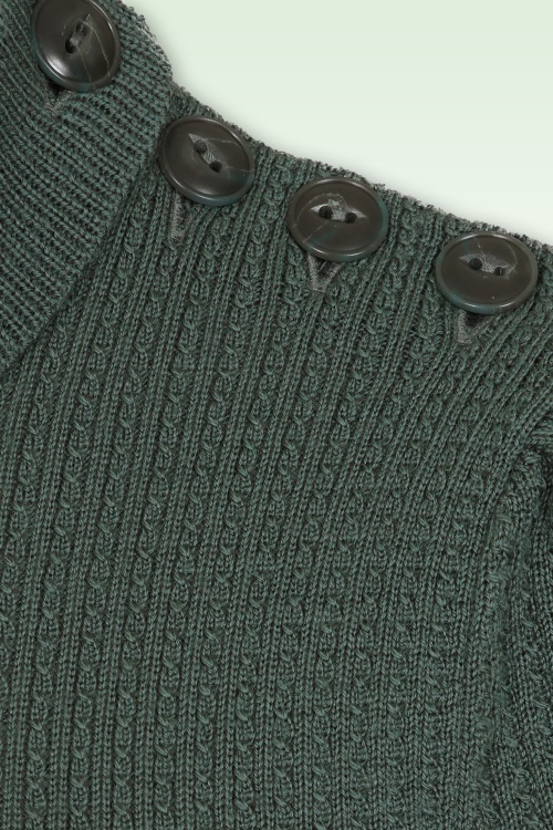 Emmy Design - The Drawer merino wol gebreide top in leisteengroen 2