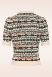 Emmy Design - The Fairest merino wol gebreide top in antiek wit 4