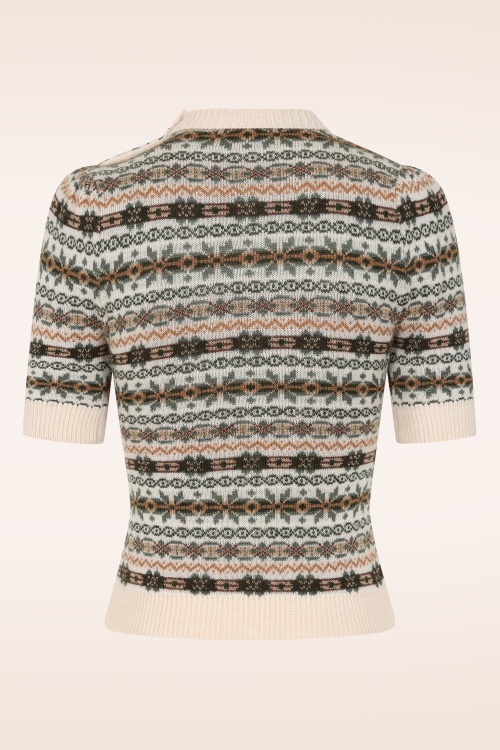 Emmy Design - The Fairest merino wol gebreide top in antiek wit 4