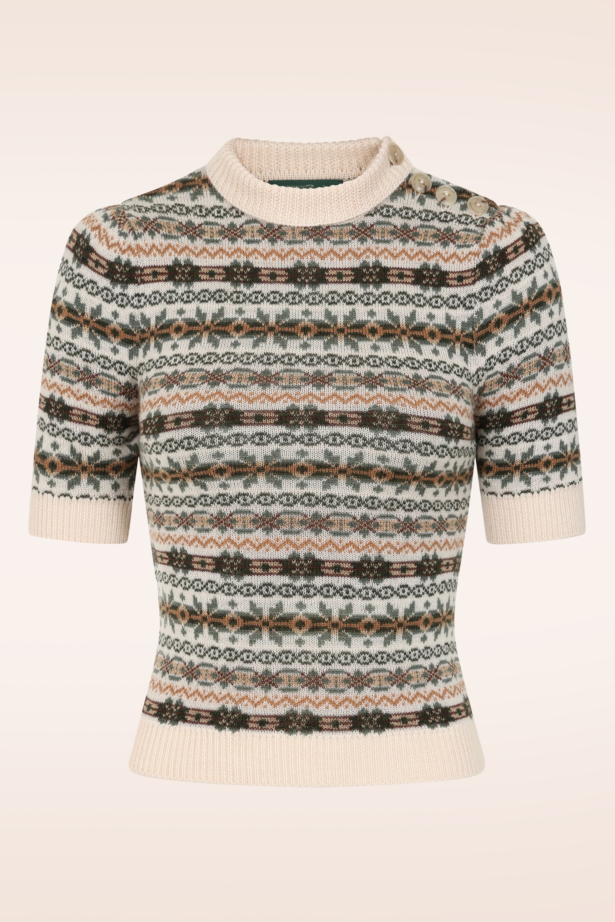 Emmy Design - The Fairest merino wol gebreide top in antiek wit 2