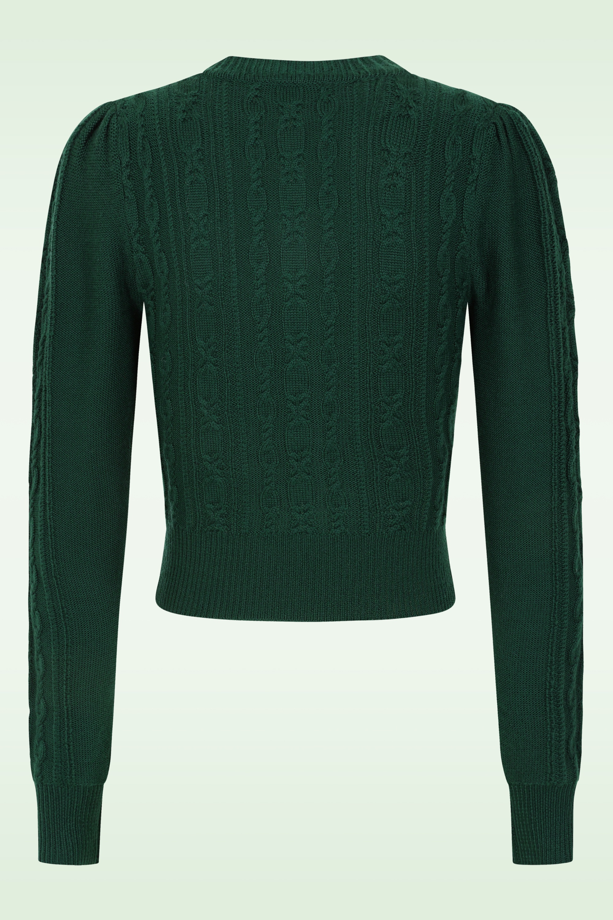 Emmy Design - The Ice Skater gebreide cardigan van wol in flessengroen 4