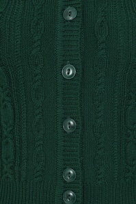 Emmy Design - The Ice Skater gebreide cardigan van wol in flessengroen 3