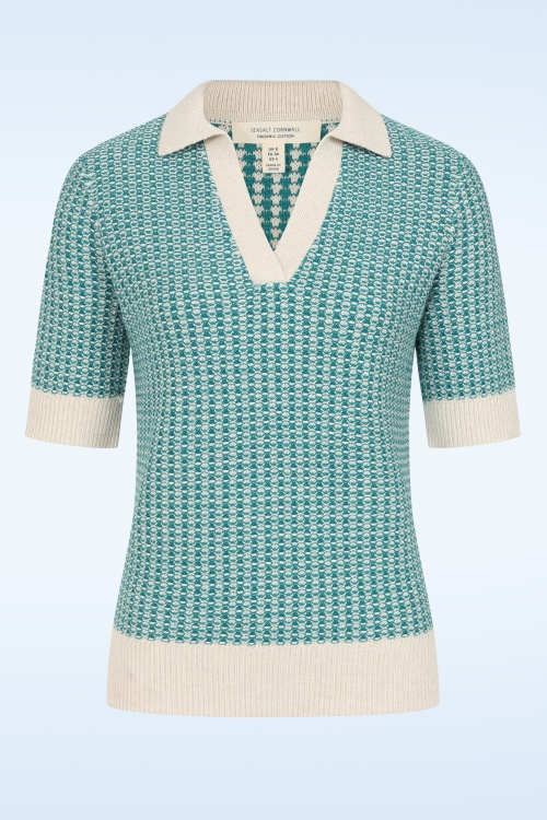 Seasalt - Downwind gebreide top in chalk emulsion