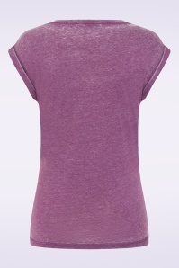 Queen Kerosin - Badass Babe T-shirt in pruimpaars 3