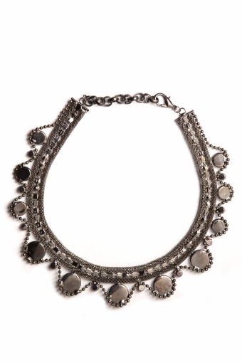 1920s Glitz and Glamour! Silver Short Necklace