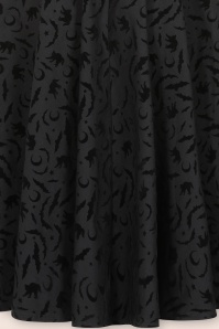 Banned Retro - Tara Halloween Night Hooded swing jurk in zwart 4