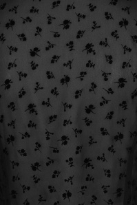 Banned Retro - Petite Fleur Sheer blouse in zwart 3