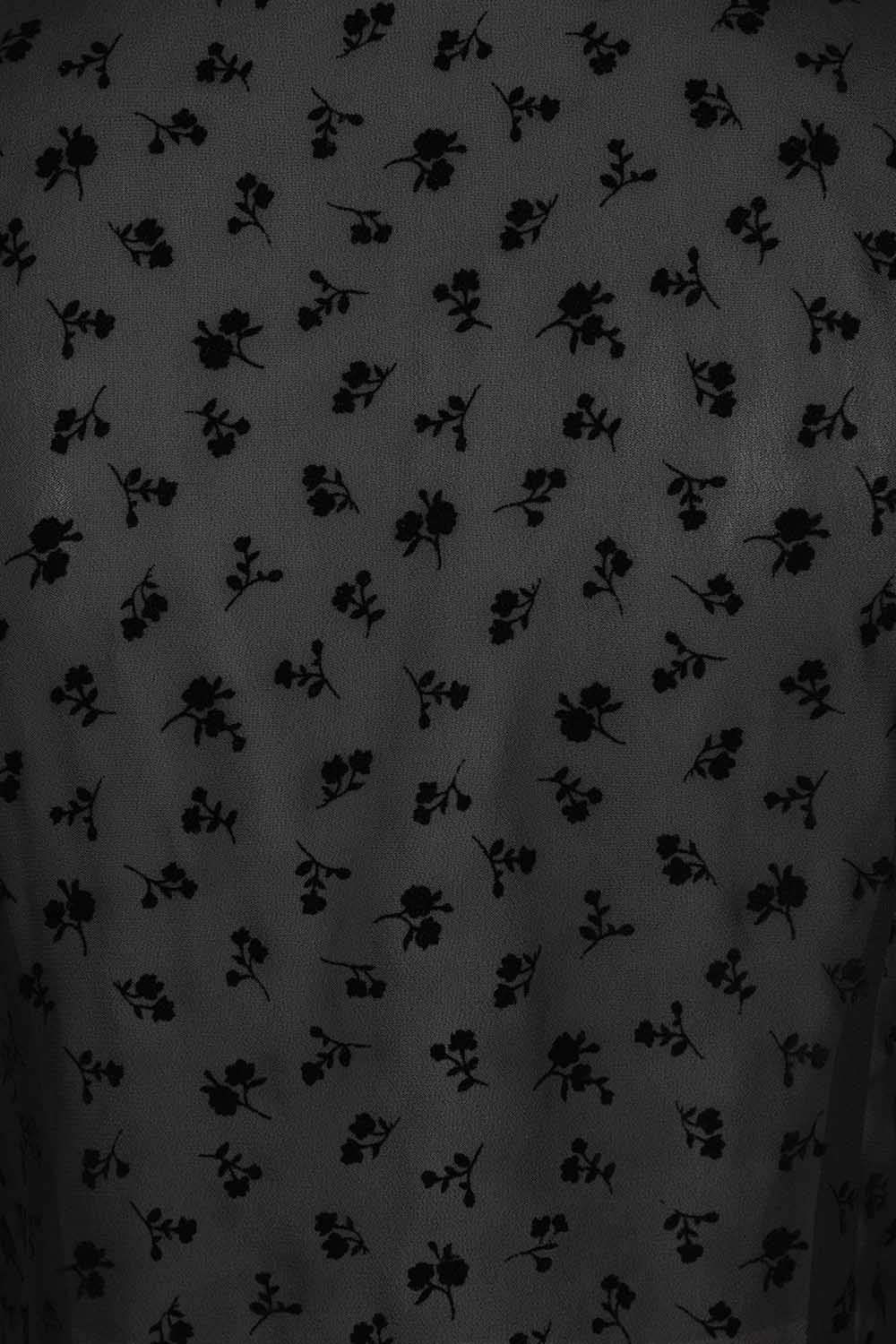 Banned Retro - Petite Fleur Sheer blouse in zwart 3