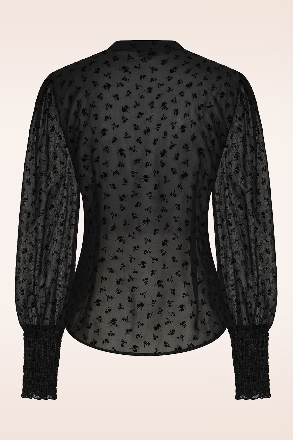 Banned Retro - Petite Fleur Sheer blouse in zwart 4