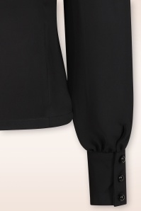 Banned Retro - Ruby Ribbon blouse in zwart 3