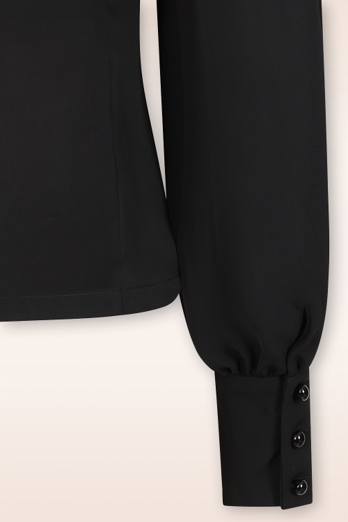 Banned Retro - Ruby Ribbon blouse in zwart 3