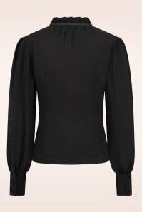 Banned Retro - Ruby Ribbon blouse in zwart 4