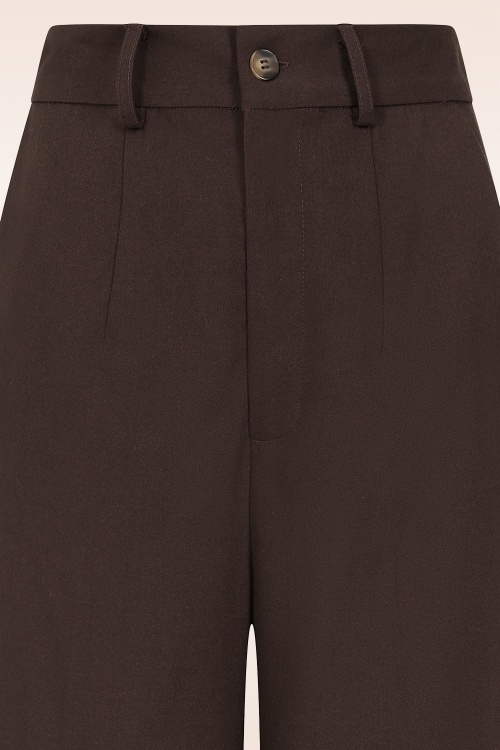 Banned Retro - Marley Tailored pantalon in bruin 2