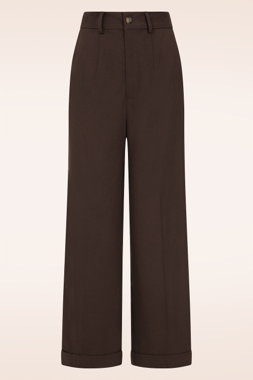 Banned Retro - Marley Tailored pantalon in bruin