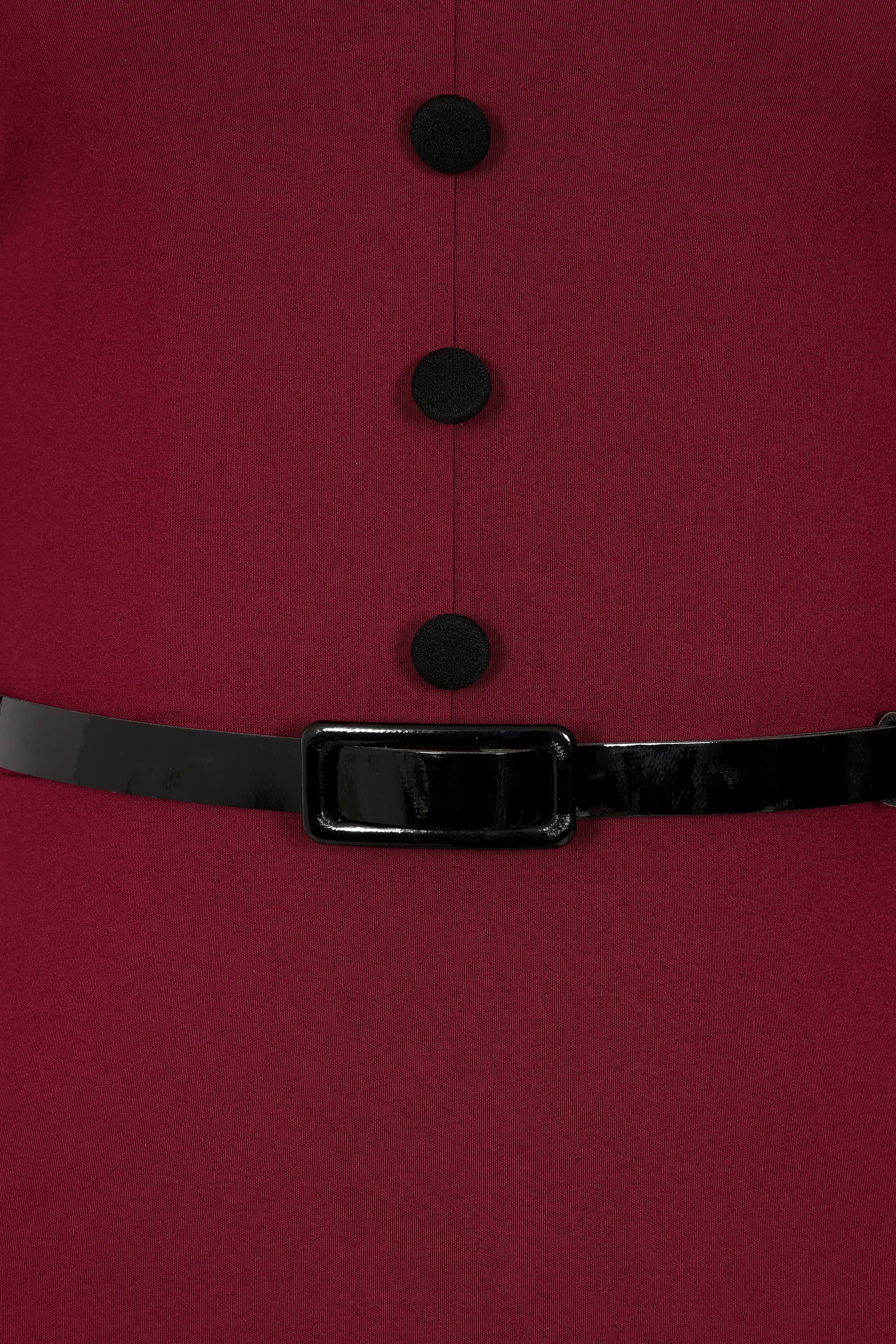 Vintage Chic for Topvintage - Topvintage exclusive ~ Ruby Allure pencil jurk in wijnrood  2