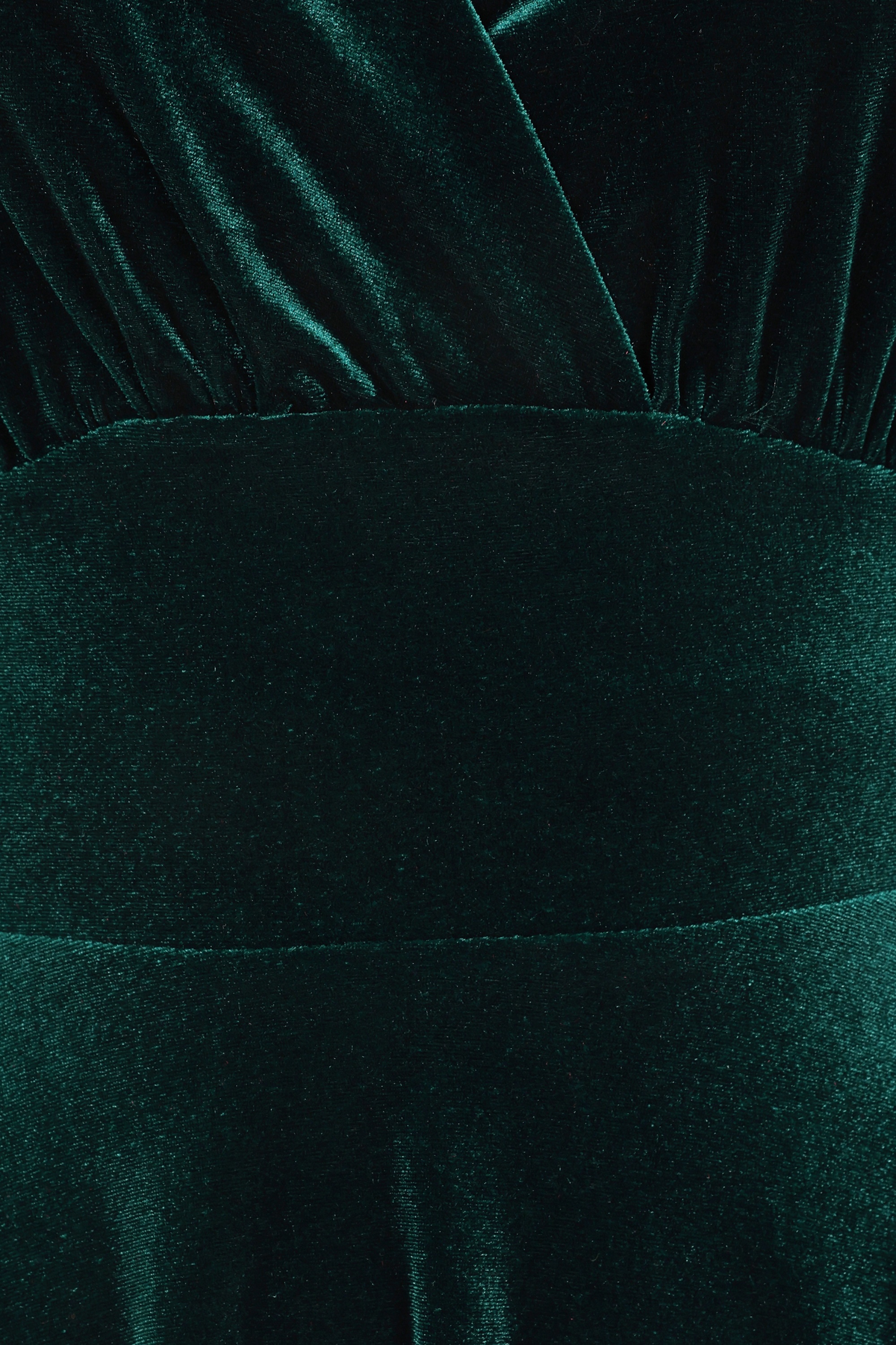 Vintage Chic for Topvintage - Topvintage exclusive ~ Maddison swing jurk in flessengroen fluweel 2