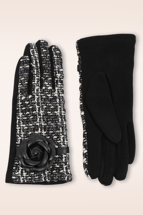 Amici - Vicky handschoenen in zwart en wit