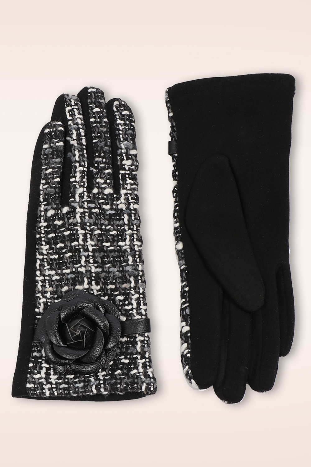 Amici - Vicky handschoenen in zwart en wit