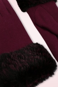 Amici - Donatella handschoenen van wol in bordeauxrood 2