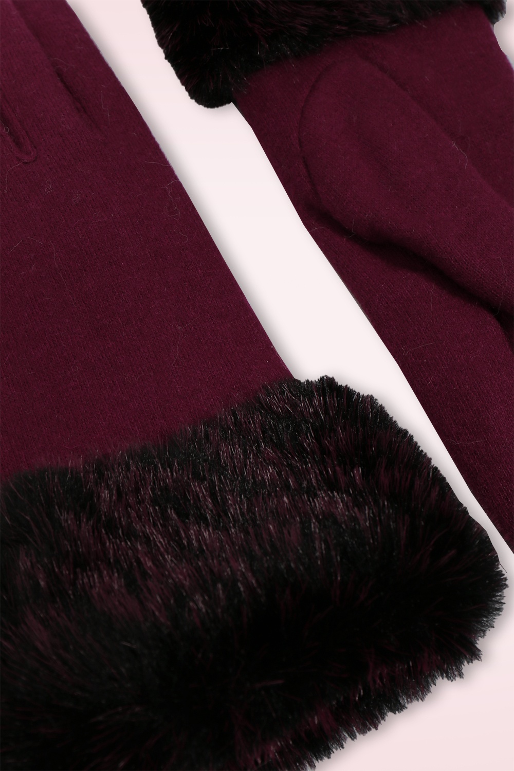 Amici - Donatella handschoenen van wol in bordeauxrood 2