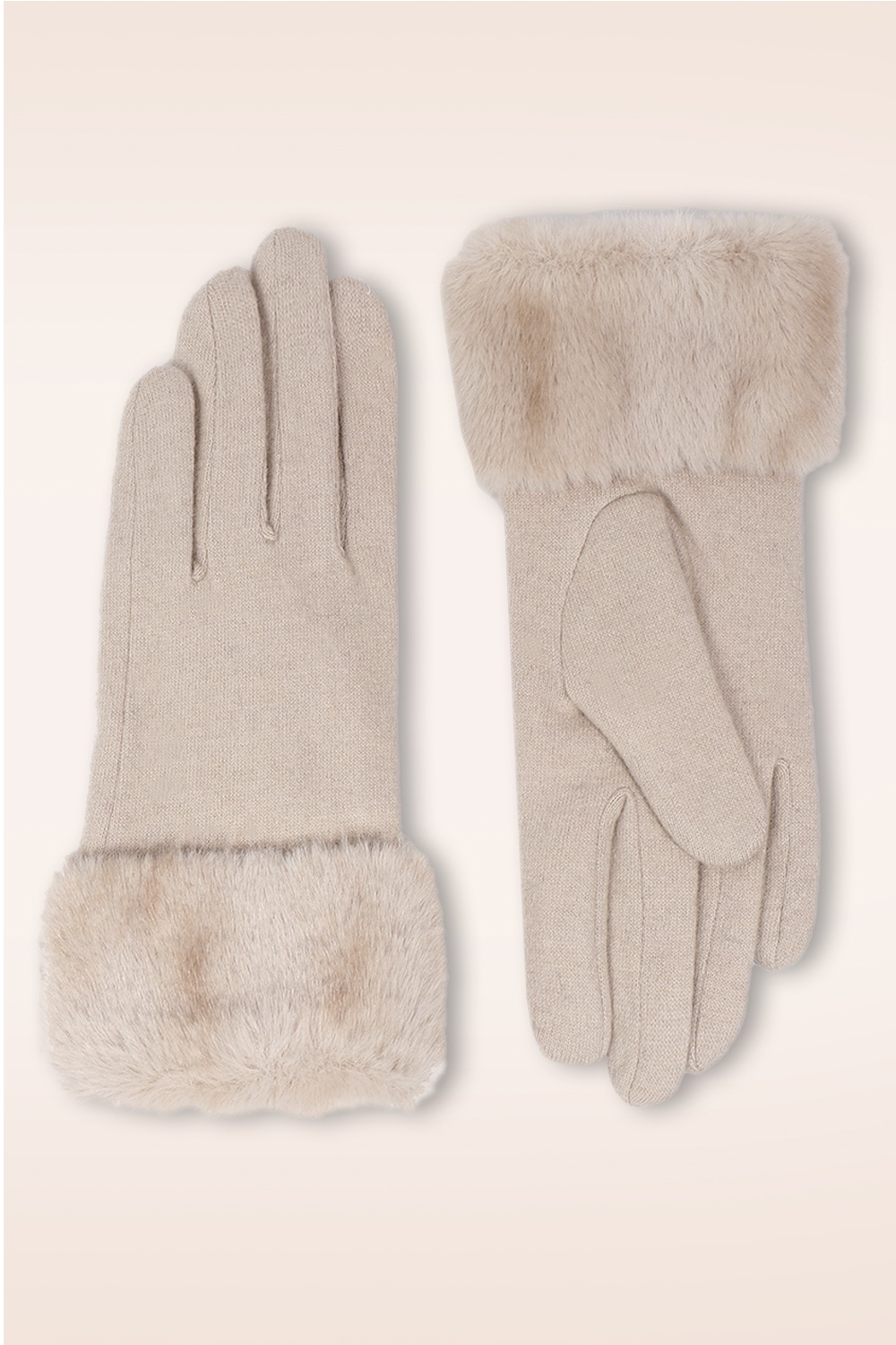 Amici - Marilyn handschoenen van wol in biscuit beige