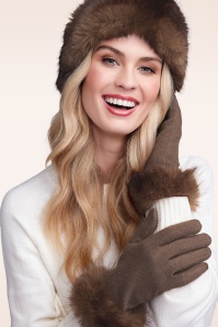 Amici - Corine handschoenen van wol in bruin 2