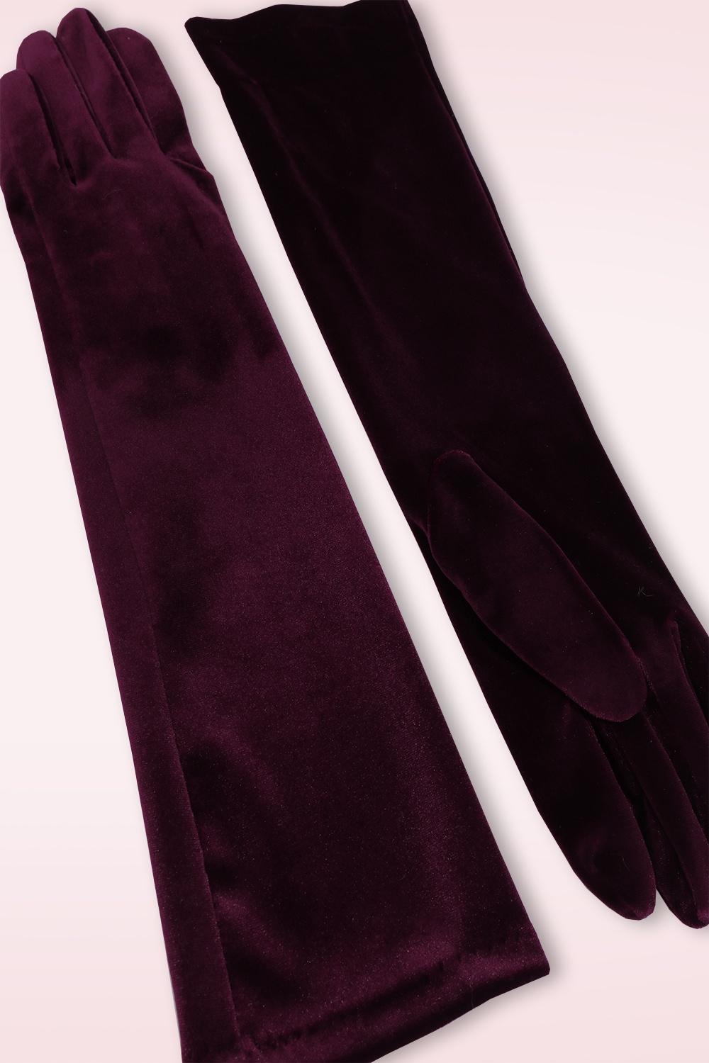 Amici - Victoria Velvet Evening handschoenen in bordeauxrood 3