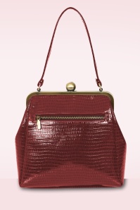 Banned Retro - Doris handtas in donkerrood 4
