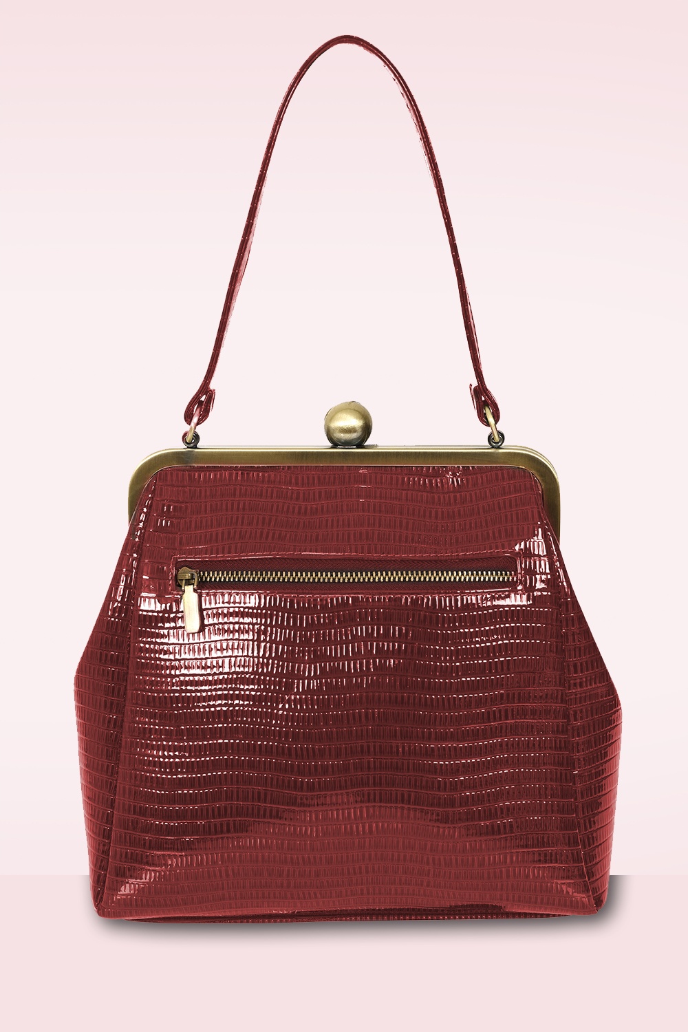 Banned Retro - Doris handtas in donkerrood 4