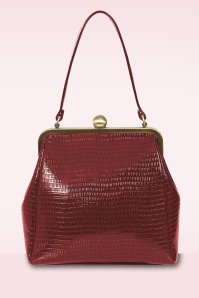 Banned Retro - Doris handtas in donkerrood 2