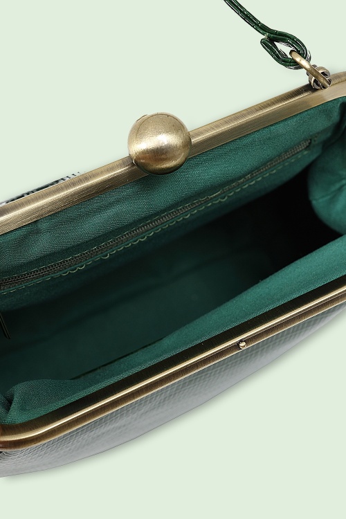 Banned Retro - Doris handtas in donkergroen 2