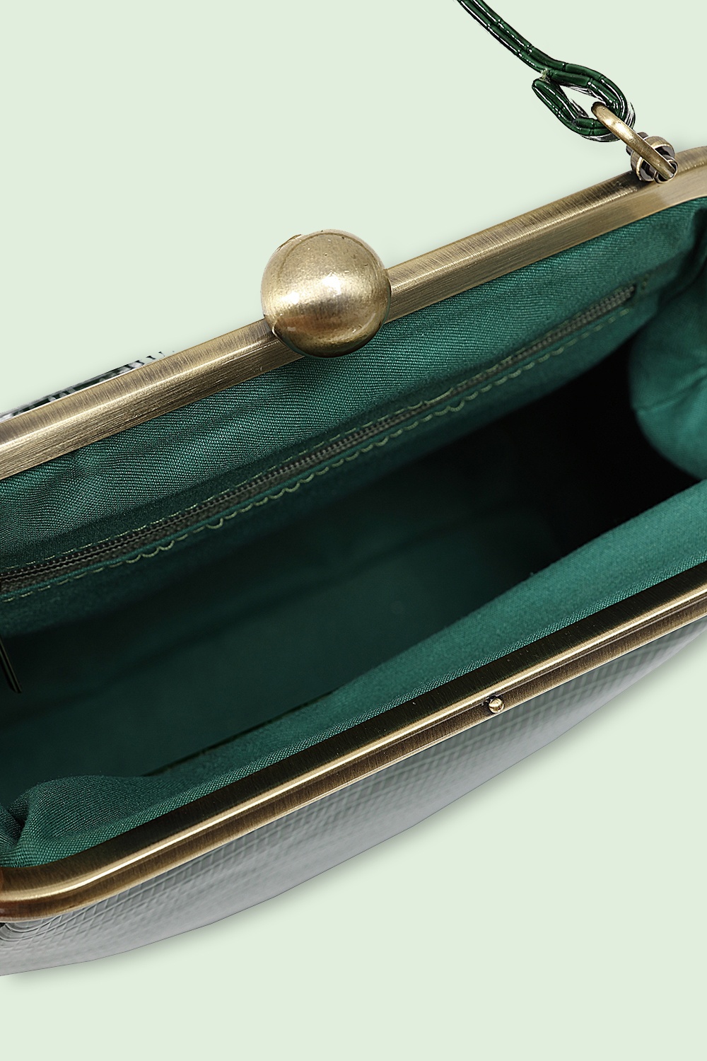 Banned Retro - Doris handtas in donkergroen 2