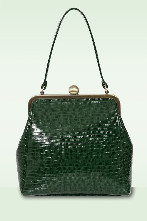 Banned Retro - Doris handtas in donkergroen