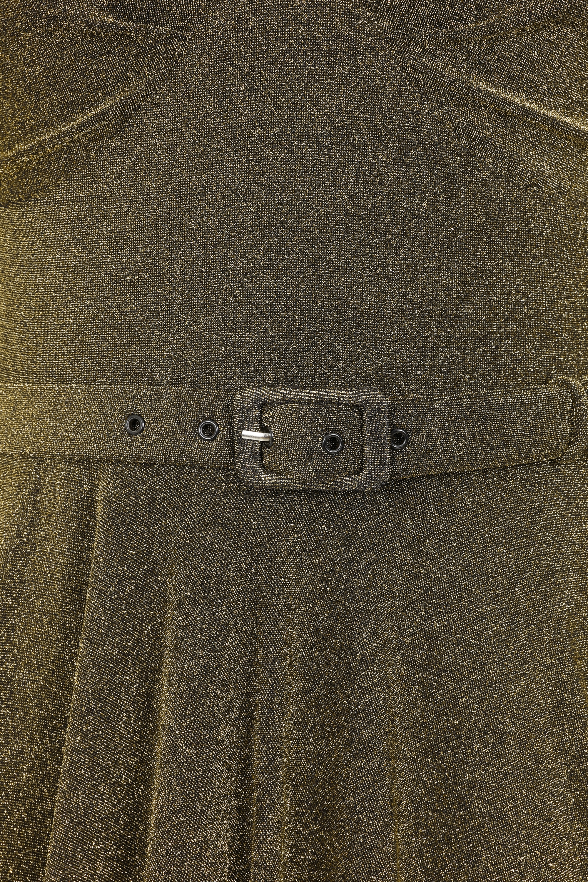 Glamour Bunny - Marilyn Glitter swing jurk in donkergoud 3