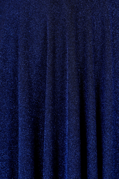 Glamour Bunny - Norma Jean Glitter swing jurk in avondblauw 7