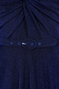 Glamour Bunny - Norma Jean Glitter swing jurk in avondblauw 5
