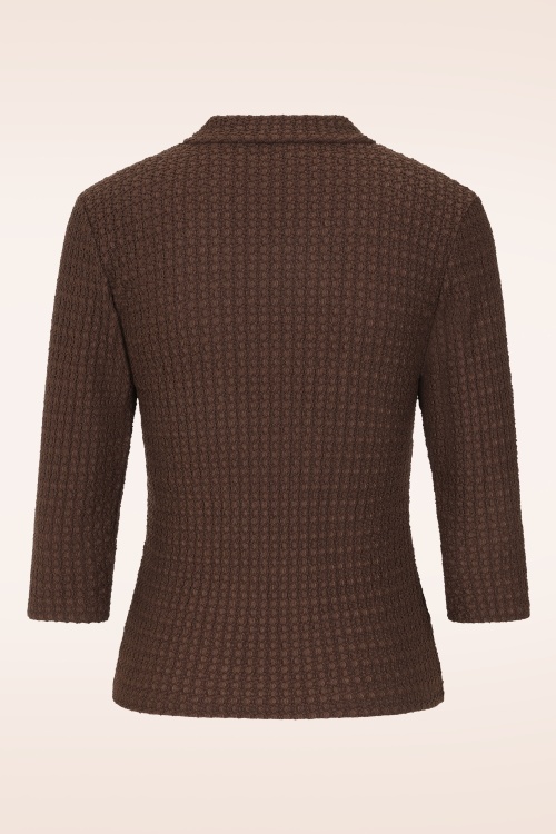 Vintage Chic for Topvintage - Topvintage exclusive ~ Josie top in chocolade  4