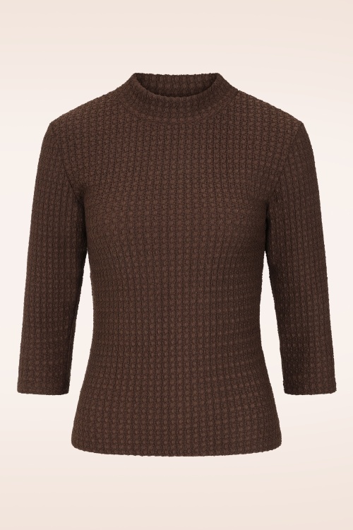 Vintage Chic for Topvintage - Topvintage exclusive ~ Josie top in chocolade 