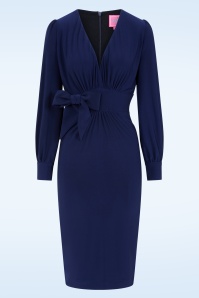 Glamour Bunny - Starlet pencil jurk in middernachtblauw 2
