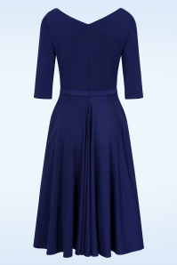 Glamour Bunny - The Gina Lee swing jurk in avondblauw 7