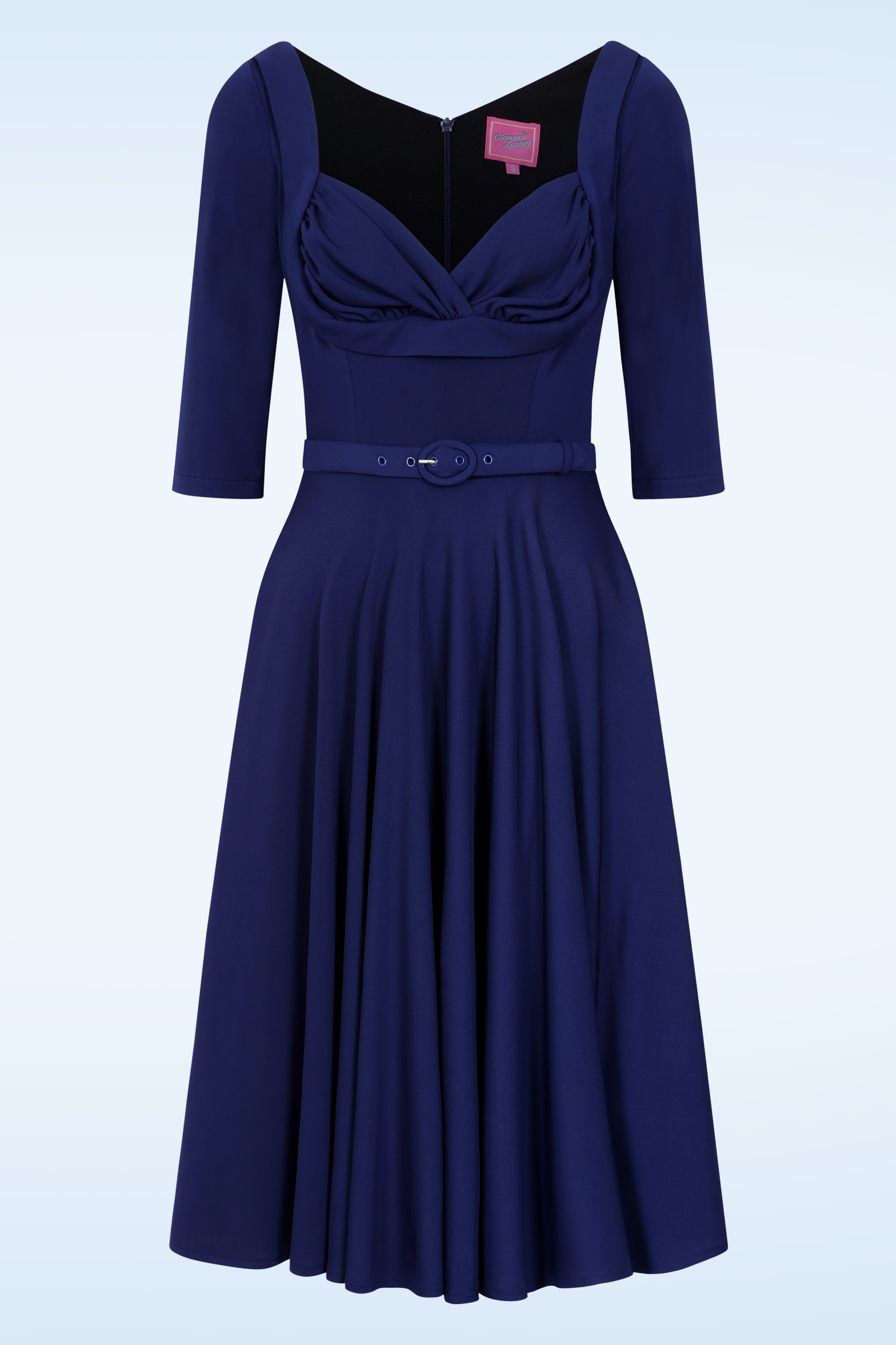 Glamour Bunny - The Gina Lee swing jurk in avondblauw 4