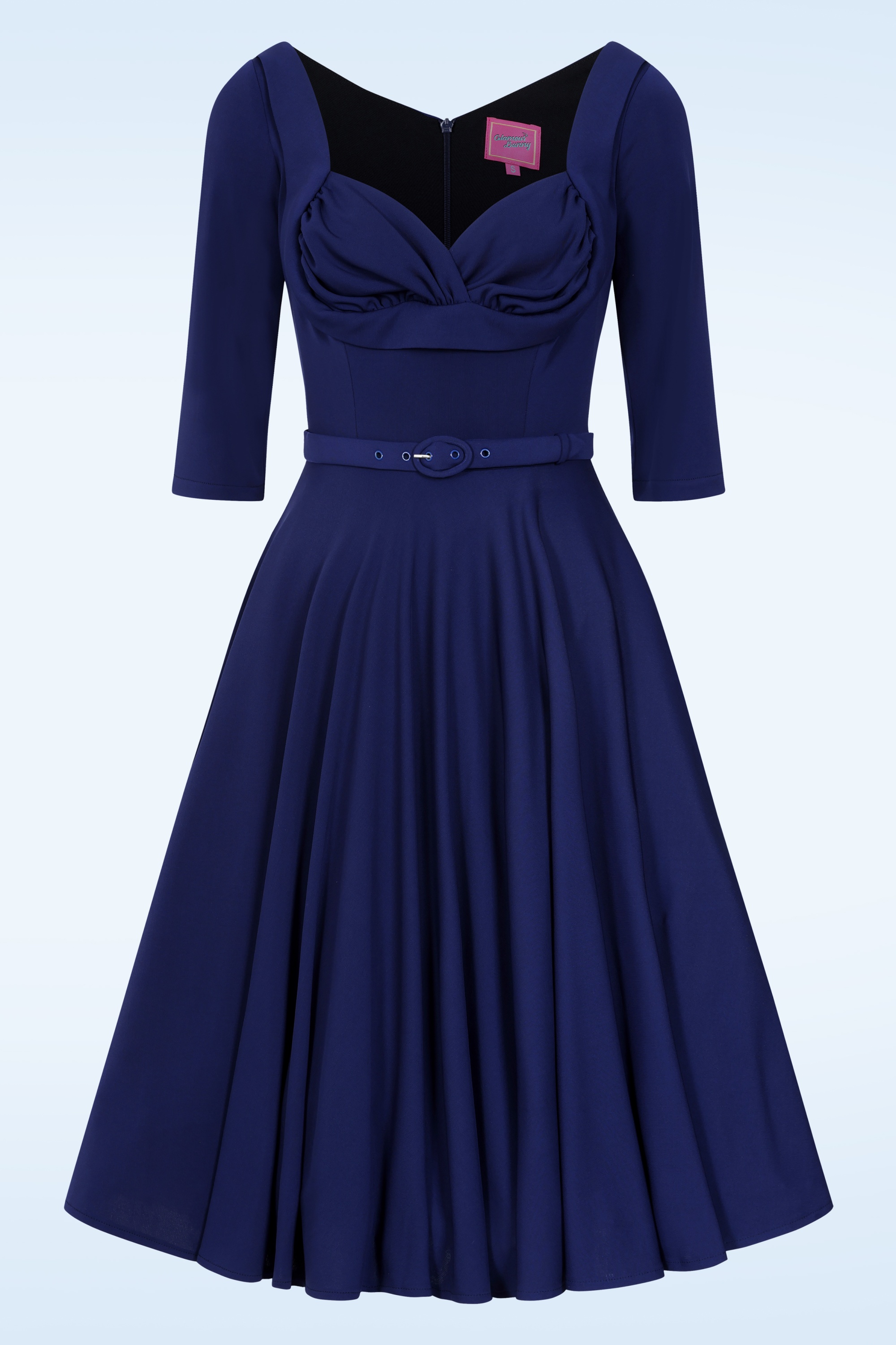 Glamour Bunny - The Gina Lee swing jurk in avondblauw 2