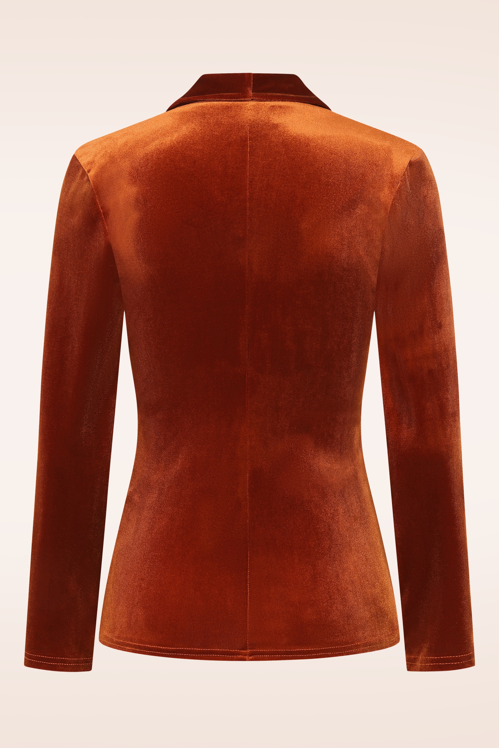 Vintage Chic for Topvintage - Topvintage exclusive ~ Jocelynn fluwelen blazer in roestbruin 3