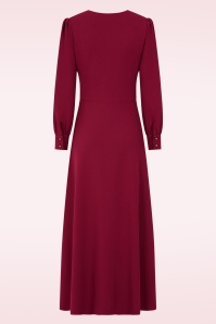 Glamour Bunny - Vera Lynn maxi jurk in bordeauxrood 5