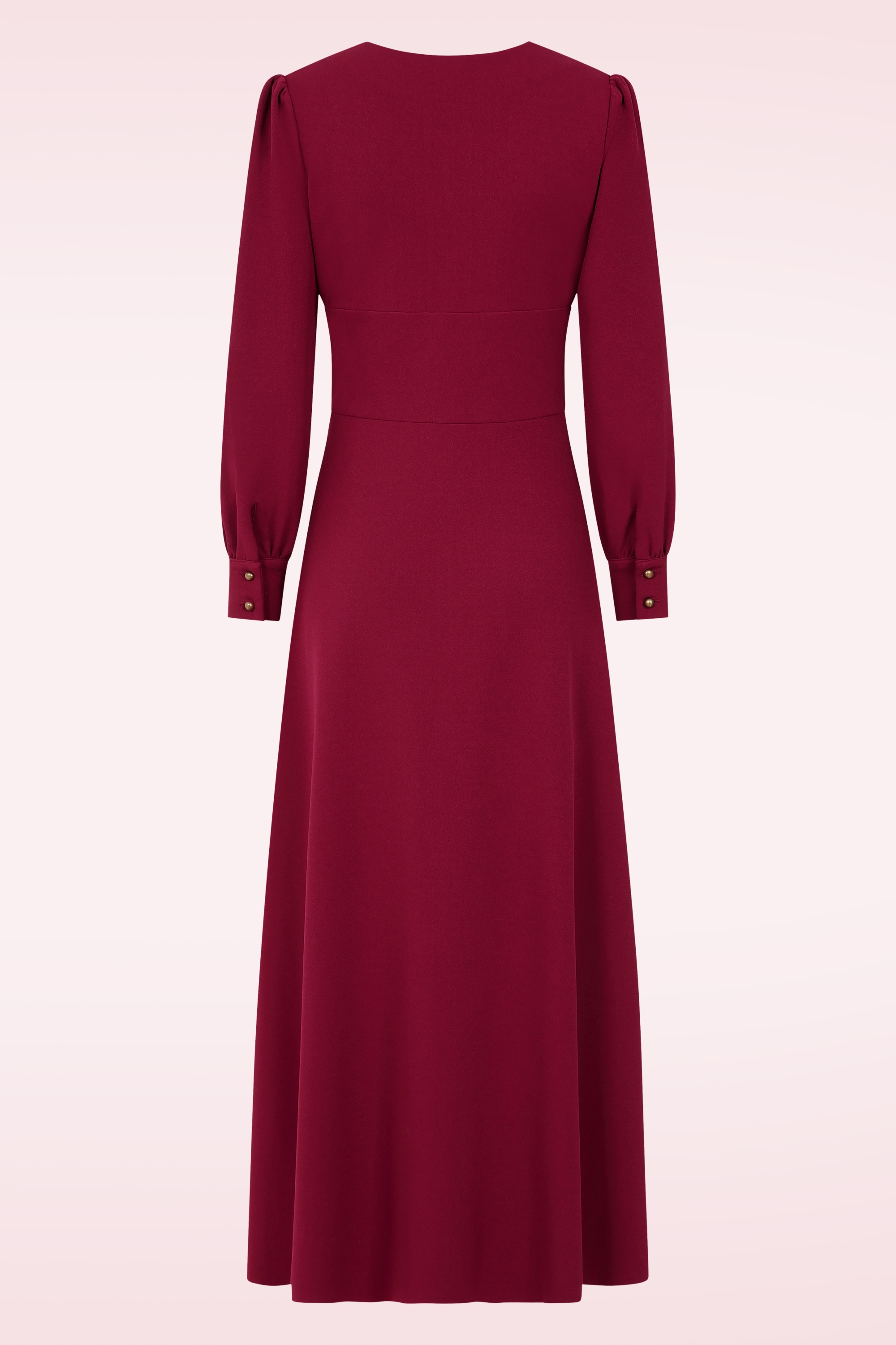 Glamour Bunny - Vera Lynn maxi jurk in bordeauxrood 5