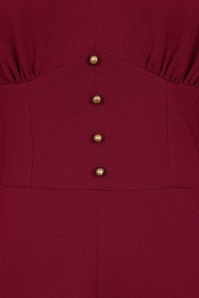 Glamour Bunny - Vera Lynn maxi jurk in bordeauxrood 3