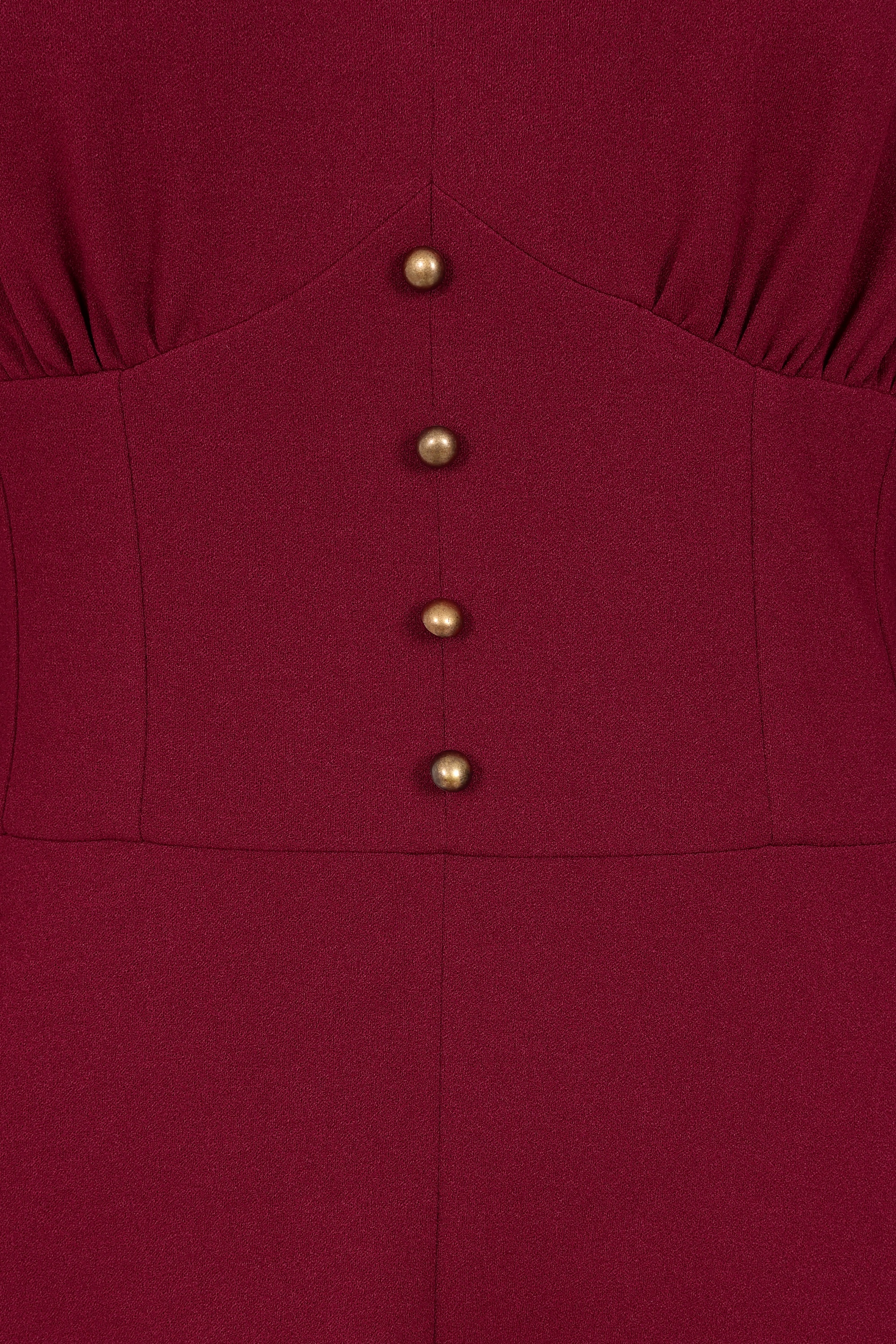 Glamour Bunny - Vera Lynn maxi jurk in bordeauxrood 3