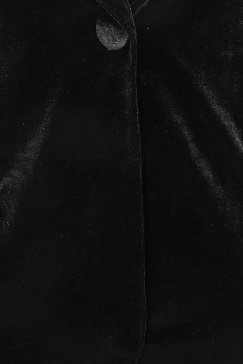 Vintage Chic for Topvintage - Topvintage exclusive ~ Jocelynn fluwelen blazer in zwart 2